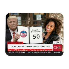 50誕生日トランプ女子おもしろいテレビニュース マグネット