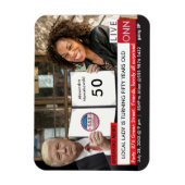 50誕生日トランプ女子おもしろいテレビニュース マグネット (縦)