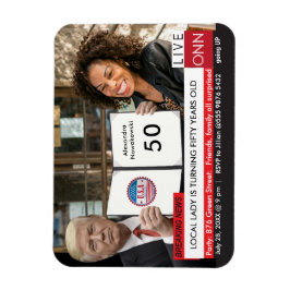 50誕生日トランプ女子おもしろいテレビニュース マグネット