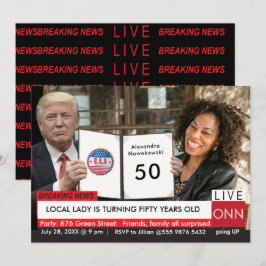 50誕生日トランプ女子おもしろいテレビニュース 招待状