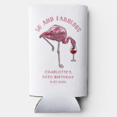 50誕生日ノベルティフラミンゴスワッグ スリム缶クーラー (裏面)