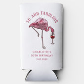 50誕生日ノベルティフラミンゴスワッグ スリム缶クーラー (正面)