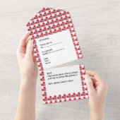 50誕生日ノルウェーハート国旗の青 オールインワン招待状 (貼ってはがせる)