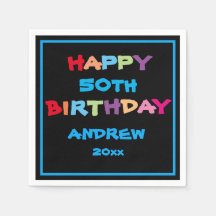 50誕生日ハッピーバースデーカスタムキュイモダンー