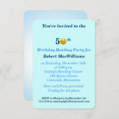 50誕生日ハッピー顔パーティの招待状 招待状 (正面/裏面)