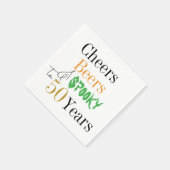 50誕生日ハロウィーン応援不気味パーティー スタンダードカクテルナプキン (角)