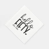 50誕生日ハローフィフティ スタンダードランチョンナプキン (角)