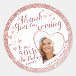 50誕生日バラ金ゴールドとホワイトサンキュー ラウンドシール