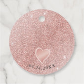 50誕生日バラ金ゴールドグリッターエレガントありがとう フェイバータグ (裏面)