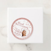 50誕生日バラ金ゴールドグリッターエレガントありがとう フェイバータグ (インサイチュ)