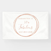 50誕生日バラ金ゴールドミニマル誕生日パーティー 横断幕 (横)