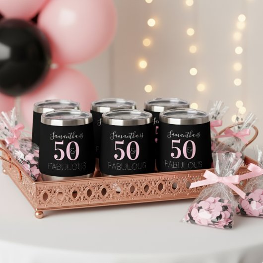 50誕生日パーソナライズされたブラックピンク