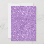 50誕生日パープモダンル&ティール（緑がかった色）グリッターグラデーション 招待状 (裏面)
