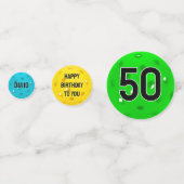 50誕生日ピックボール コンフェッティ (正面)