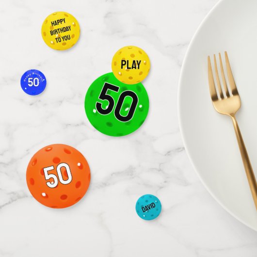 50誕生日ピックボール コンフェッティ (グループ)