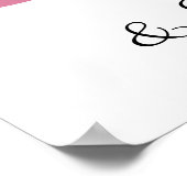 50誕生日ピンク50と素晴らしい名前をカスタムする ポスター (角)