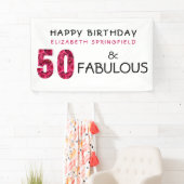 50誕生日フィフティと素晴らしいパーソナライズされた 横断幕 (インサイチュ)