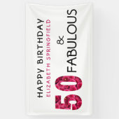 50誕生日フィフティと素晴らしいパーソナライズされた 横断幕 (縦)