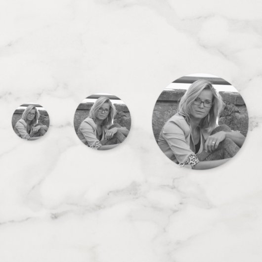 50誕生日フォトシルバーグリッター表 コンフェッティ (裏面)