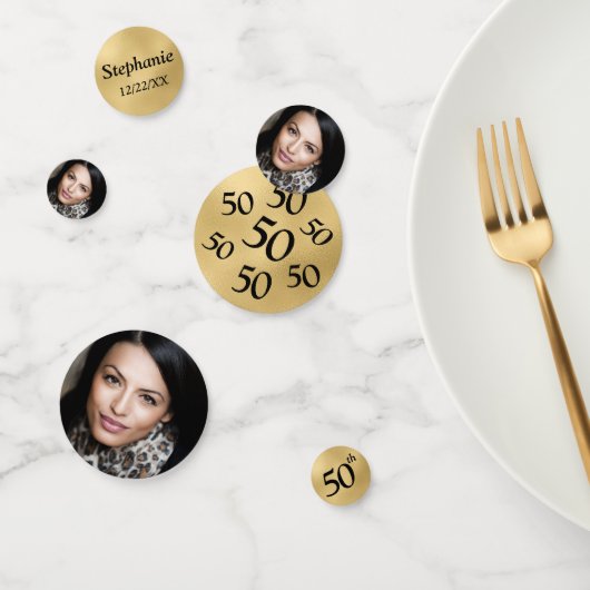 50誕生日フォトテーブル紙吹雪 コンフェッティ (グループ)