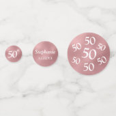 50誕生日フォトバラゴールドフォイルテーブル紙吹雪 コンフェッティ (正面)