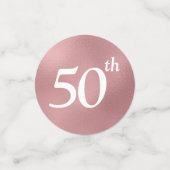 50誕生日フォトバラゴールドフォイルテーブル紙吹雪 コンフェッティ (スモール正面)