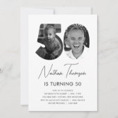 50誕生日フォト招待状 招待状 (正面)