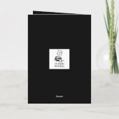 50誕生日フォト金ゴールド モダン カード (裏面)