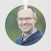 50誕生日ブラックと金ゴールドフォトキープサケ オーナメント (裏面)