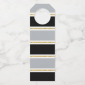 50誕生日ブラックグレー金ゴールドグリッター紙吹雪 ボトルネックタグ (裏面)