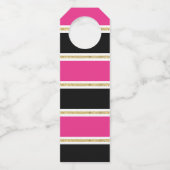 50誕生日ブラックホットピンク金ゴールドグリッター紙吹雪 ボトルネックタグ (裏面)