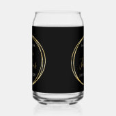 50誕生日ブラック金ゴールドパーソナライズされたパーティーの好意 ガラス缶 (左)