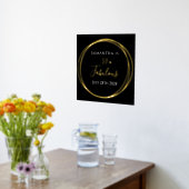 50誕生日ブラック金ゴールド誕生会 箔ポスター (レイダウン (キッチン))