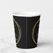 50誕生日ブラック金ゴールド誕生会 紙コップ (右)