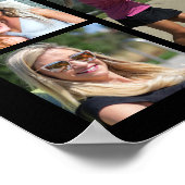 50誕生日ブラック金ゴールド16フォト応援から年 ポスター (角)