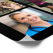 50誕生日ブラック金ゴールド21フォト応援から年 ポスター (角)