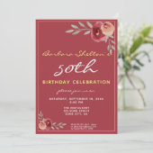 50誕生日ブルゴーニュフローラ誕生会 招待状 (スタンド正面)
