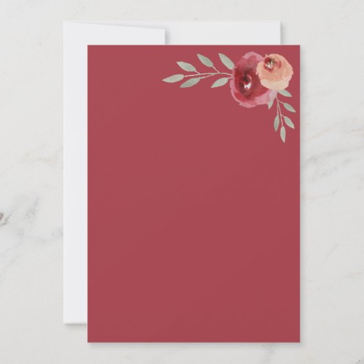 50誕生日ブルゴーニュフローラ誕生会 招待状 (裏面)