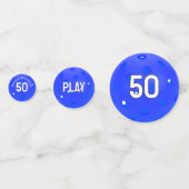50誕生日ブルーピックボール コンフェッティ (裏面)