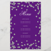 50誕生日プログラムシルバーグリッターメニュー紫 チラシ (裏面)