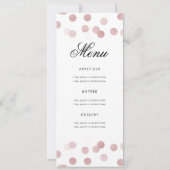 50誕生日プログラムバラ金ゴールド紙吹雪メニュー 招待状 (裏面)