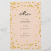 50誕生日プログラム金ゴールドグリッターとメニュー赤面 チラシ (裏面)