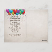 50誕生日ベアパーティー招待状 ポストカード (裏面)