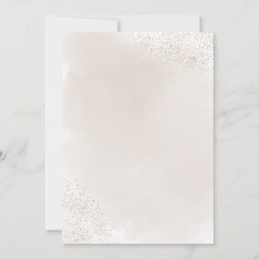 50誕生日ボホ熱帯雨林の葉と花 招待状 (裏面)