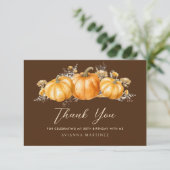 50誕生日ボホ素朴パンプキンフラット サンキューカード (スタンド正面)
