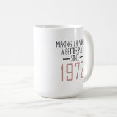 50誕生日マグ世界をより良い場所にする コーヒーマグカップ (正面右)