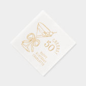 50誕生日マルティーニ応援5パーソナライズされた 箔ナプキン (右)