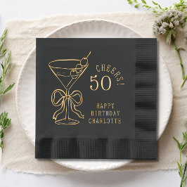 50誕生日マルティーニ応援5パーソナライズされた 箔ナプキン