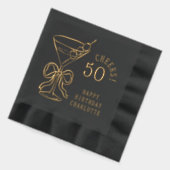 50誕生日マルティーニ応援5パーソナライズされた 箔ナプキン (左)