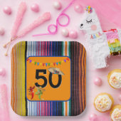 50誕生日メキシコデザイン ペーパープレート (パーティー)